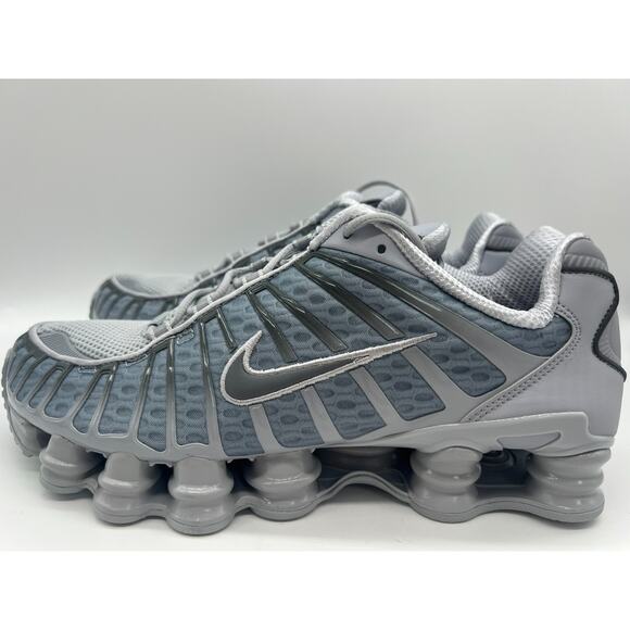 Nike Shox TL Men's Size 10 Wolf Grey Iron Grey Running Shoes AV3595-015 - Picture 2 of 16